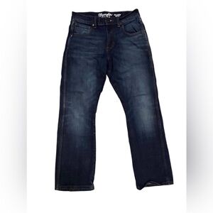 Retro Wrangler Blue Denim Jeans with Worn-In Look